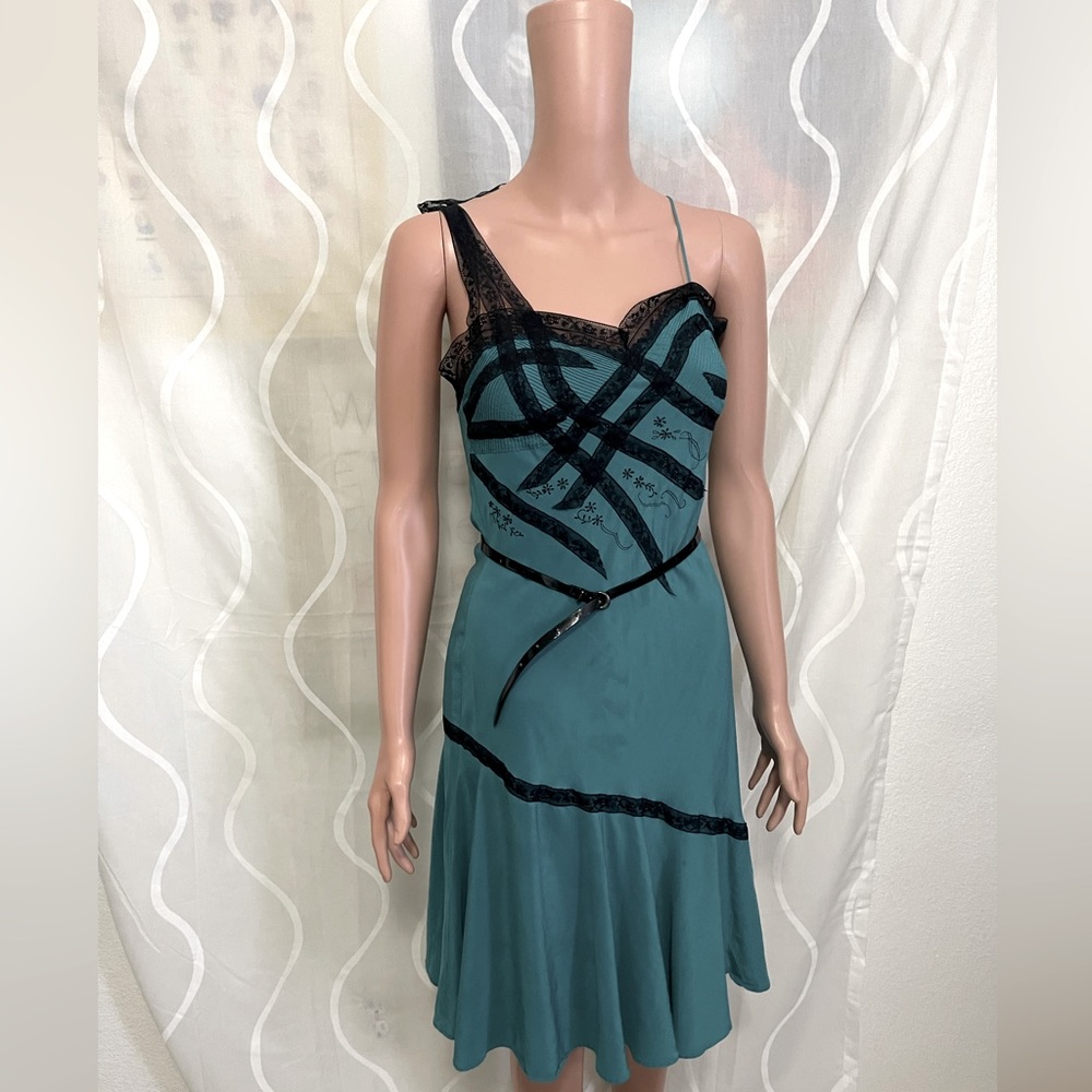 Fancy Betsey Johnson dress in color blue and black